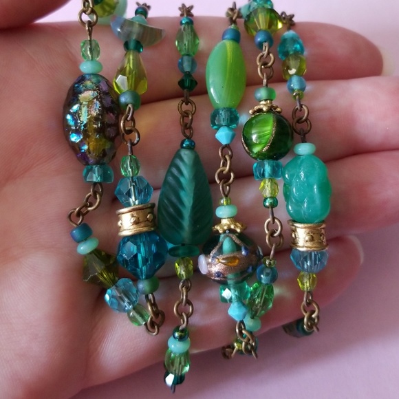 Long Flapper style beaded necklace! 1920's style - Picture 4 of 4